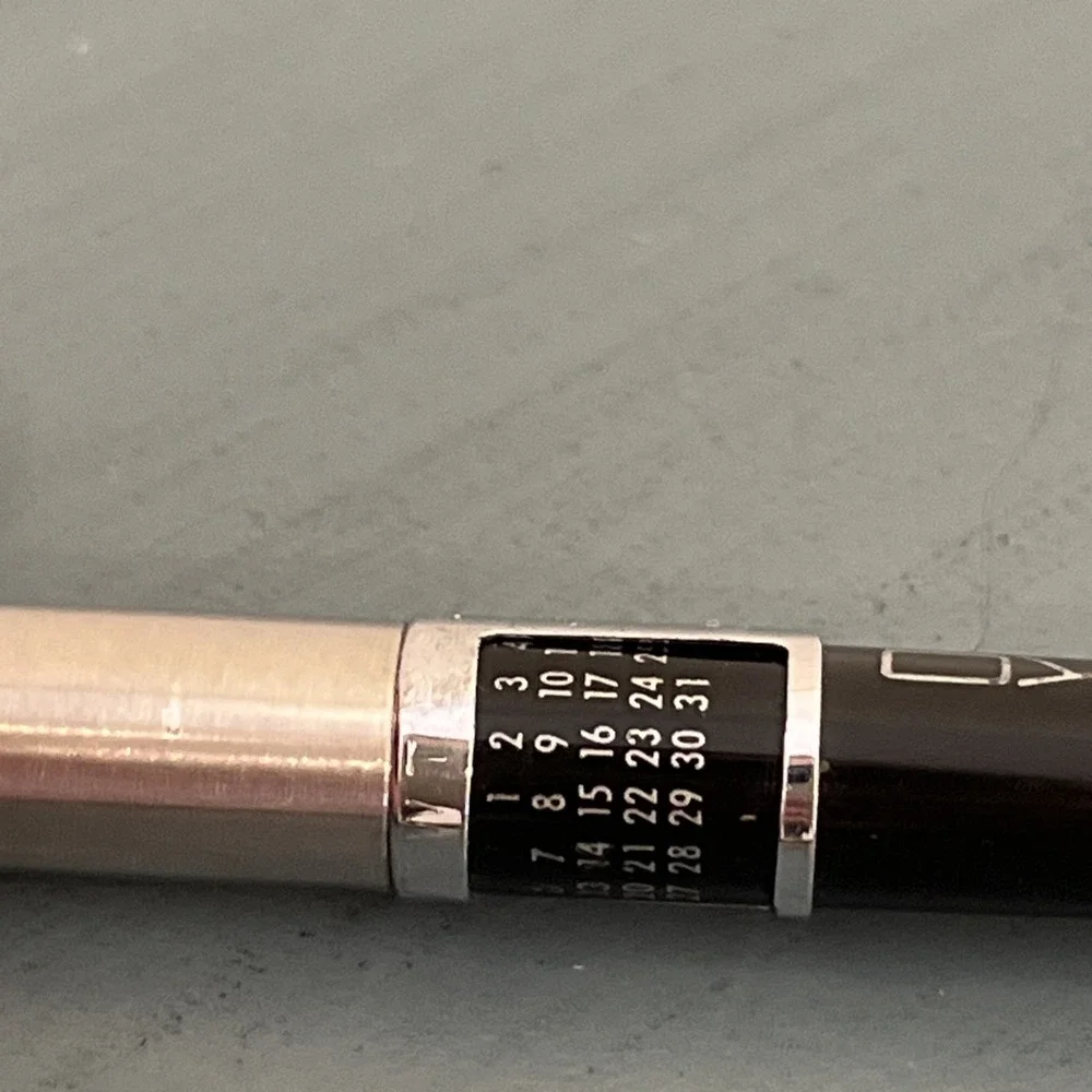 Vintage PARKER Jotter‎ Ballpoint Pen Calendar Brass Threads Black Barrel USA
